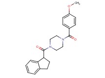 1-(2,3-dihydro-1H-inden-1-ylcarbonyl)-4-(4-methoxybenzoyl)piperazine