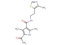 5-acetyl-2,4-dimethyl-N-[2-(4-methyl-1,3-thiazol-5-yl)ethyl]-1H-pyrrole-3-carboxamide