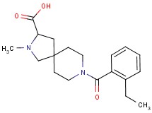 8-(2-ethylbenzoyl)-2-methyl-2,8-diazaspiro[4.5]decane-3-carboxylic acid