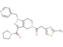5-[(2-methyl-1,3-thiazol-4-yl)acetyl]-1-(4-pyridinylmethyl)-3-(1-pyrrolidinylcarbonyl)-4,5,6,7-tetrahydro-1H-pyrazolo[4,3-c]pyridine