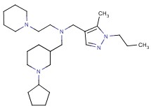 N-[(1-cyclopentyl-3-piperidinyl)methyl]-N-[(5-methyl-1-propyl-1H-pyrazol-4-yl)methyl]-2-(1-piperidinyl)ethanamine