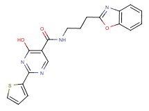 N-[3-(1,3-benzoxazol-2-yl)propyl]-4-hydroxy-2-(2-thienyl)pyrimidine-5-carboxamide