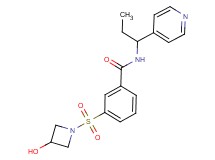 3-[(3-hydroxyazetidin-1-yl)sulfonyl]-N-(1-pyridin-4-ylpropyl)benzamide