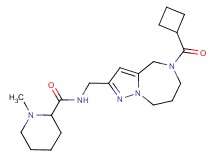 N-{[5-(cyclobutylcarbonyl)-5,6,7,8-tetrahydro-4H-pyrazolo[1,5-a][1,4]diazepin-2-yl]methyl}-1-methylpiperidine-2-carboxamide