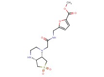 methyl 5-[({[(4aR*,7aS*)-6,6-dioxidohexahydrothieno[3,4-b]pyrazin-1(2H)-yl]acetyl}amino)methyl]-2-furoate