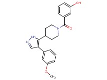 3-({4-[4-(3-methoxyphenyl)-1H-pyrazol-5-yl]piperidin-1-yl}carbonyl)phenol