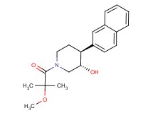 (3S*,4S*)-1-(2-methoxy-2-methylpropanoyl)-4-(2-naphthyl)piperidin-3-ol