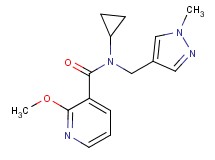 N-cyclopropyl-2-methoxy-N-[(1-methyl-1H-pyrazol-4-yl)methyl]nicotinamide