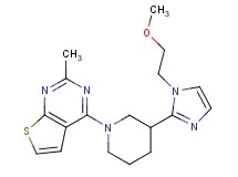 4-{3-[1-(2-methoxyethyl)-1H-imidazol-2-yl]-1-piperidinyl}-2-methylthieno[2,3-d]pyrimidine