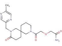 2-(2-{8-[(5-methylpyrazin-2-yl)methyl]-9-oxo-2,8-diazaspiro[5.5]undec-2-yl}-2-oxoethoxy)acetamide