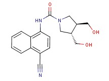 (3S*,4S*)-N-(4-cyano-1-naphthyl)-3,4-bis(hydroxymethyl)pyrrolidine-1-carboxamide