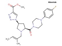 methyl 1-{(3S,5S)-5-{[4-(4-fluorophenyl)-1-piperazinyl]carbonyl}-1-[(2E)-2-methyl-2-buten-1-yl]-3-pyrrolidinyl}-1H-1,2,3-triazole-4-carboxylate