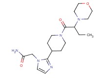 2-(2-{1-[2-(4-morpholinyl)butanoyl]-4-piperidinyl}-1H-imidazol-1-yl)acetamide