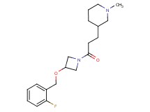 3-(3-{3-[(2-fluorobenzyl)oxy]-1-azetidinyl}-3-oxopropyl)-1-methylpiperidine