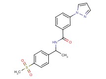 N-{1-[4-(methylsulfonyl)phenyl]ethyl}-3-(1H-pyrazol-1-yl)benzamide