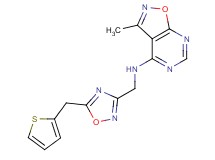 3-methyl-N-{[5-(2-thienylmethyl)-1,2,4-oxadiazol-3-yl]methyl}isoxazolo[5,4-d]pyrimidin-4-amine