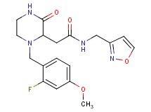 2-[1-(2-fluoro-4-methoxybenzyl)-3-oxo-2-piperazinyl]-N-(3-isoxazolylmethyl)acetamide