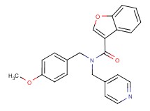 N-(4-methoxybenzyl)-N-(pyridin-4-ylmethyl)-1-benzofuran-3-carboxamide
