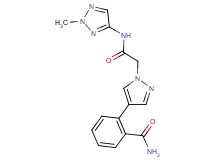 2-(1-{2-[(2-methyl-2H-1,2,3-triazol-4-yl)amino]-2-oxoethyl}-1H-pyrazol-4-yl)benzamide