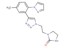1-(2-{4-[5-methyl-2-(1H-pyrazol-1-yl)phenyl]-1H-1,2,3-triazol-1-yl}ethyl)imidazolidin-2-one