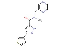 N-methyl-N-(pyrazin-2-ylmethyl)-3-(3-thienyl)-1H-pyrazole-5-carboxamide