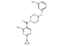 2-cyclopropyl-4-methyl-5-{[4-(3-methylphenoxy)-1-piperidinyl]carbonyl}pyrimidine