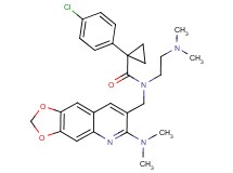 1-(4-chlorophenyl)-N-{[6-(dimethylamino)[1,3]dioxolo[4,5-g]quinolin-7-yl]methyl}-N-[2-(dimethylamino)ethyl]cyclopropanecarboxamide