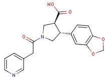 (3S*,4R*)-4-(1,3-benzodioxol-5-yl)-1-(pyridin-3-ylacetyl)pyrrolidine-3-carboxylic acid