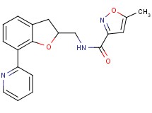 5-methyl-N-{[7-(2-pyridinyl)-2,3-dihydro-1-benzofuran-2-yl]methyl}-3-isoxazolecarboxamide