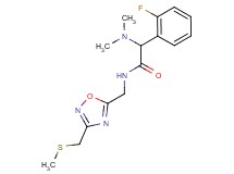 2-(dimethylamino)-2-(2-fluorophenyl)-N-({3-[(methylthio)methyl]-1,2,4-oxadiazol-5-yl}methyl)acetamide
