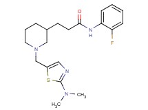 3-(1-{[2-(dimethylamino)-1,3-thiazol-5-yl]methyl}-3-piperidinyl)-N-(2-fluorophenyl)propanamide