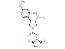 3-{2-[(3S*,4R*)-3-(dimethylamino)-4-(4-methoxyphenyl)pyrrolidin-1-yl]-2-oxoethyl}imidazolidine-2,4-dione