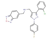 (2,1,3-benzoxadiazol-5-ylmethyl){[3-(2-chlorophenyl)-1-(4-fluorophenyl)-1H-pyrazol-4-yl]methyl}amine
