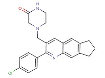 4-{[2-(4-chlorophenyl)-7,8-dihydro-6H-cyclopenta[g]quinolin-3-yl]methyl}-2-piperazinone