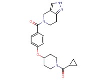5-(4-{[1-(cyclopropylcarbonyl)piperidin-4-yl]oxy}benzoyl)-4,5,6,7-tetrahydro-2H-pyrazolo[4,3-c]pyridine