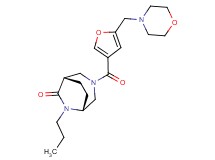 (1S*,5R*)-3-[5-(morpholin-4-ylmethyl)-3-furoyl]-6-propyl-3,6-diazabicyclo[3.2.2]nonan-7-one