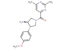 (3R*,4S*)-1-[(2,6-dimethylpyrimidin-4-yl)carbonyl]-4-(4-methoxyphenyl)pyrrolidin-3-amine