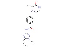 N-(5-ethyl-1-methyl-1H-1,2,4-triazol-3-yl)-4-[(2-methyl-3-oxopiperazin-1-yl)methyl]benzamide
