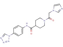 1-(1H-imidazol-1-ylacetyl)-N-[4-(1H-tetrazol-1-yl)phenyl]piperidine-4-carboxamide