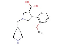 (3S*,4R*)-1-[(1R*,5S*,6r)-3-azabicyclo[3.1.0]hex-6-ylmethyl]-4-(2-methoxyphenyl)pyrrolidine-3-carboxylic acid