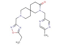 9-[(5-ethyl-1,2,4-oxadiazol-3-yl)methyl]-2-[(5-methylpyrazin-2-yl)methyl]-2,9-diazaspiro[5.5]undecan-3-one