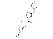 N-[(3-cyclopropyl-1,2,4-oxadiazol-5-yl)methyl]-N-methyl-3-(4-piperidinylmethyl)benzamide hydrochloride