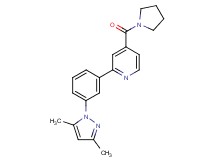 2-[3-(3,5-dimethyl-1H-pyrazol-1-yl)phenyl]-4-(pyrrolidin-1-ylcarbonyl)pyridine