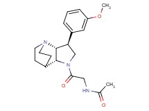 N-{2-[(2R*,3S*,6R*)-3-(3-methoxyphenyl)-1,5-diazatricyclo[5.2.2.0~2,6~]undec-5-yl]-2-oxoethyl}acetamide