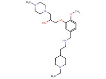 1-[5-({[2-(1-ethyl-4-piperidinyl)ethyl]amino}methyl)-2-methoxyphenoxy]-3-(4-methyl-1-piperazinyl)-2-propanol