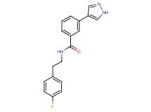 N-[2-(4-fluorophenyl)ethyl]-3-(1H-pyrazol-4-yl)benzamide