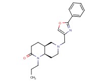 (4aS*,8aR*)-6-[(2-phenyl-1,3-oxazol-4-yl)methyl]-1-propyloctahydro-1,6-naphthyridin-2(1H)-one