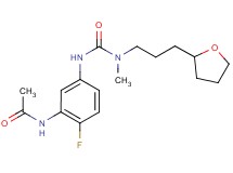 N-{2-fluoro-5-[({methyl[3-(tetrahydrofuran-2-yl)propyl]amino}carbonyl)amino]phenyl}acetamide