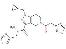 1-(cyclopropylmethyl)-N-methyl-N-(1,3-thiazol-4-ylmethyl)-5-(3-thienylacetyl)-4,5,6,7-tetrahydro-1H-pyrazolo[4,3-c]pyridine-3-carboxamide