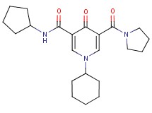 1-cyclohexyl-N-cyclopentyl-4-oxo-5-(1-pyrrolidinylcarbonyl)-1,4-dihydro-3-pyridinecarboxamide